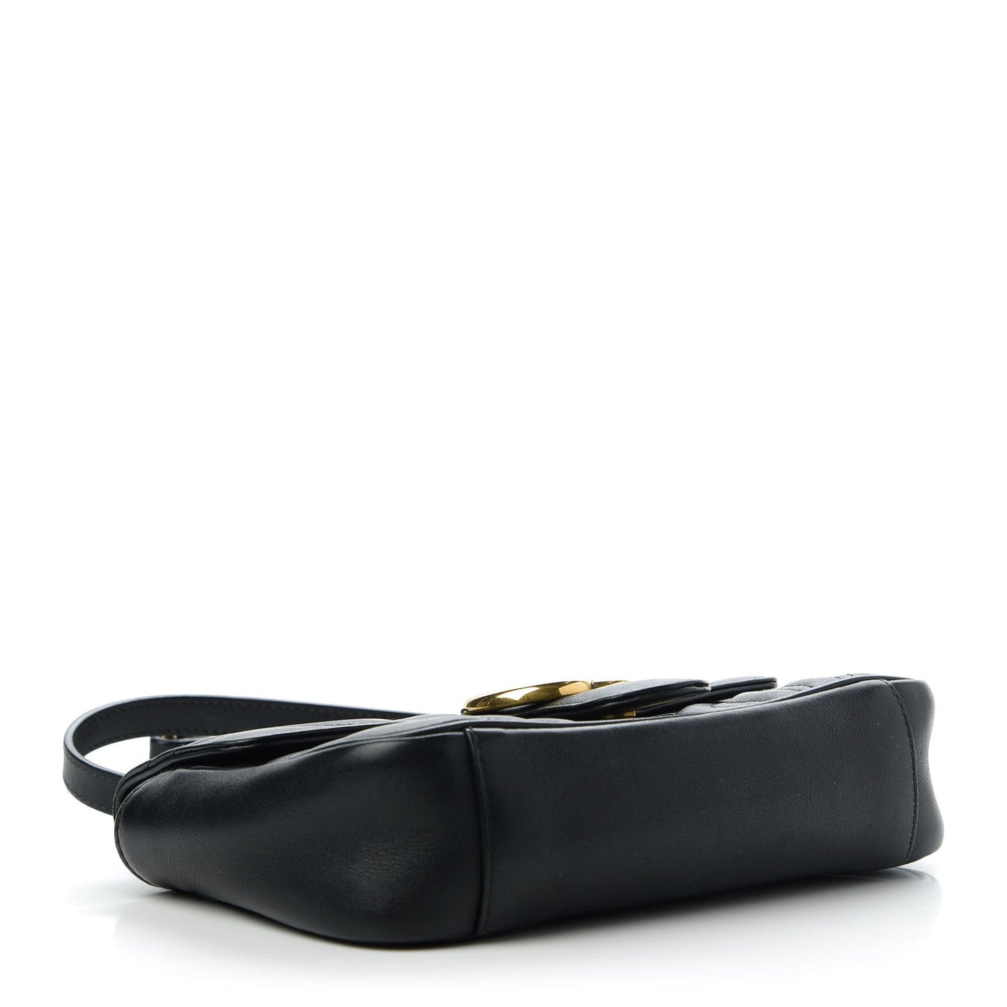 Calfskin Matelasse Mini GG Marmont Shoulder Bag Black