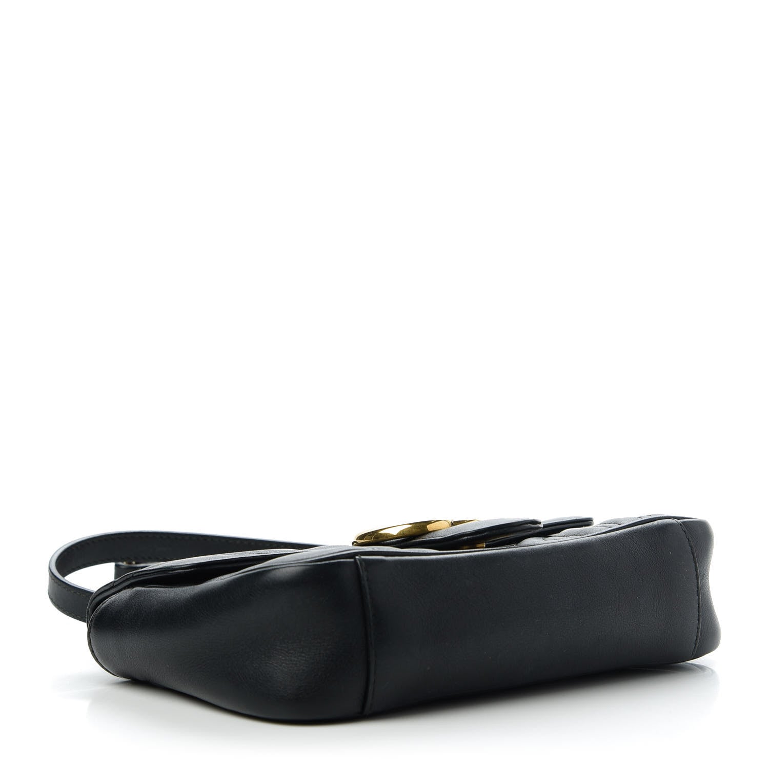 Gucci Calfskin Matelasse Mini GG Marmont Shoulder Bag Black 4 of 11