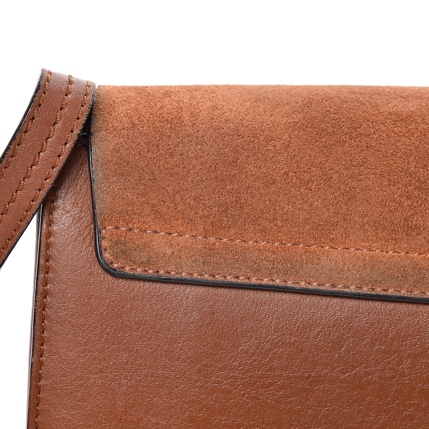 Chloe Suede Calfskin Small Faye Shoulder Bag Tobacco 18 of 21