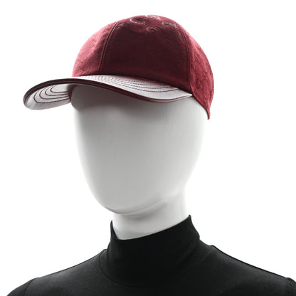 Gucci Calfskin New Canvas GG Monogram Baseball Hat L Bordeaux 2 of 9