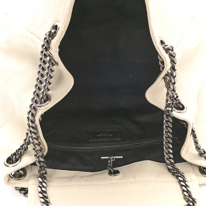 Saint Laurent Vintage Lambskin Chevron Monogram Large Nolita Crema Soft 4 of 15