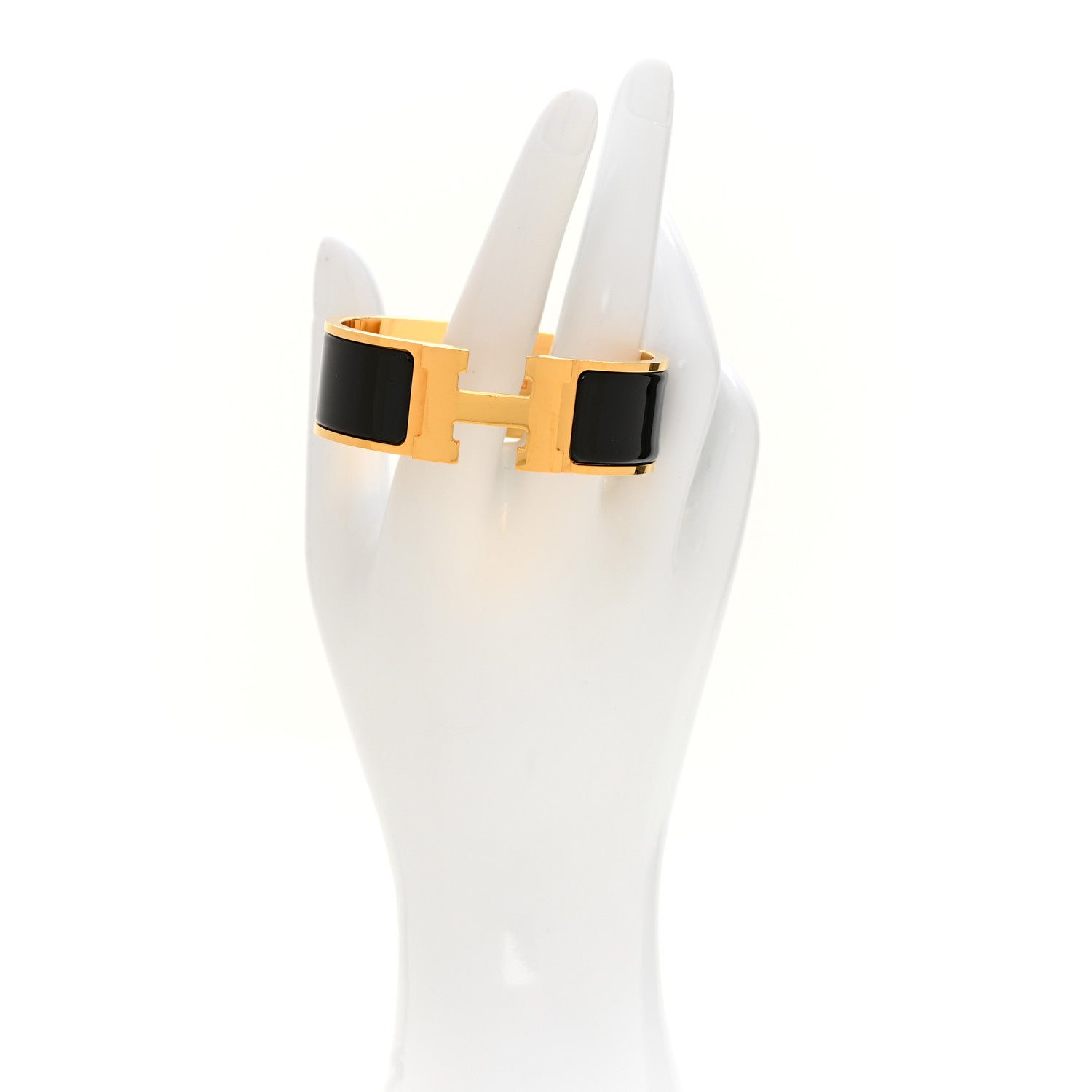 Hermes Enamel Wide Clic Clac H Bracelet PM Black 2 of 4