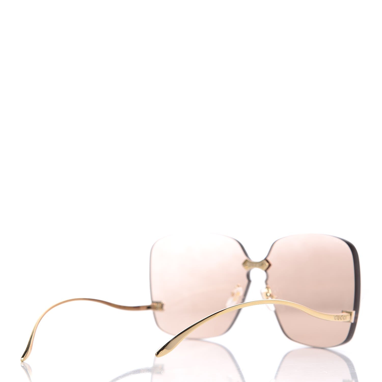 Gucci Rimless Sunglasses GG0355S Gold Flash Pink 3 of 8