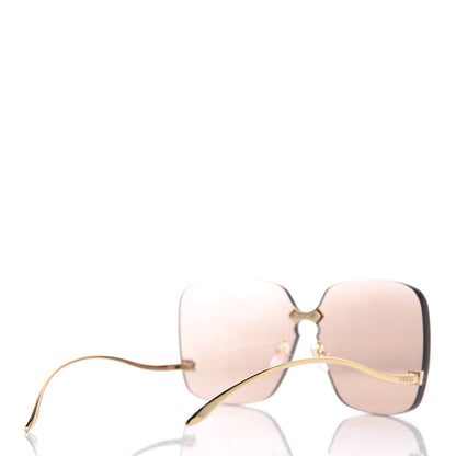 Gucci Rimless Sunglasses GG0355S Gold Flash Pink 3 of 8