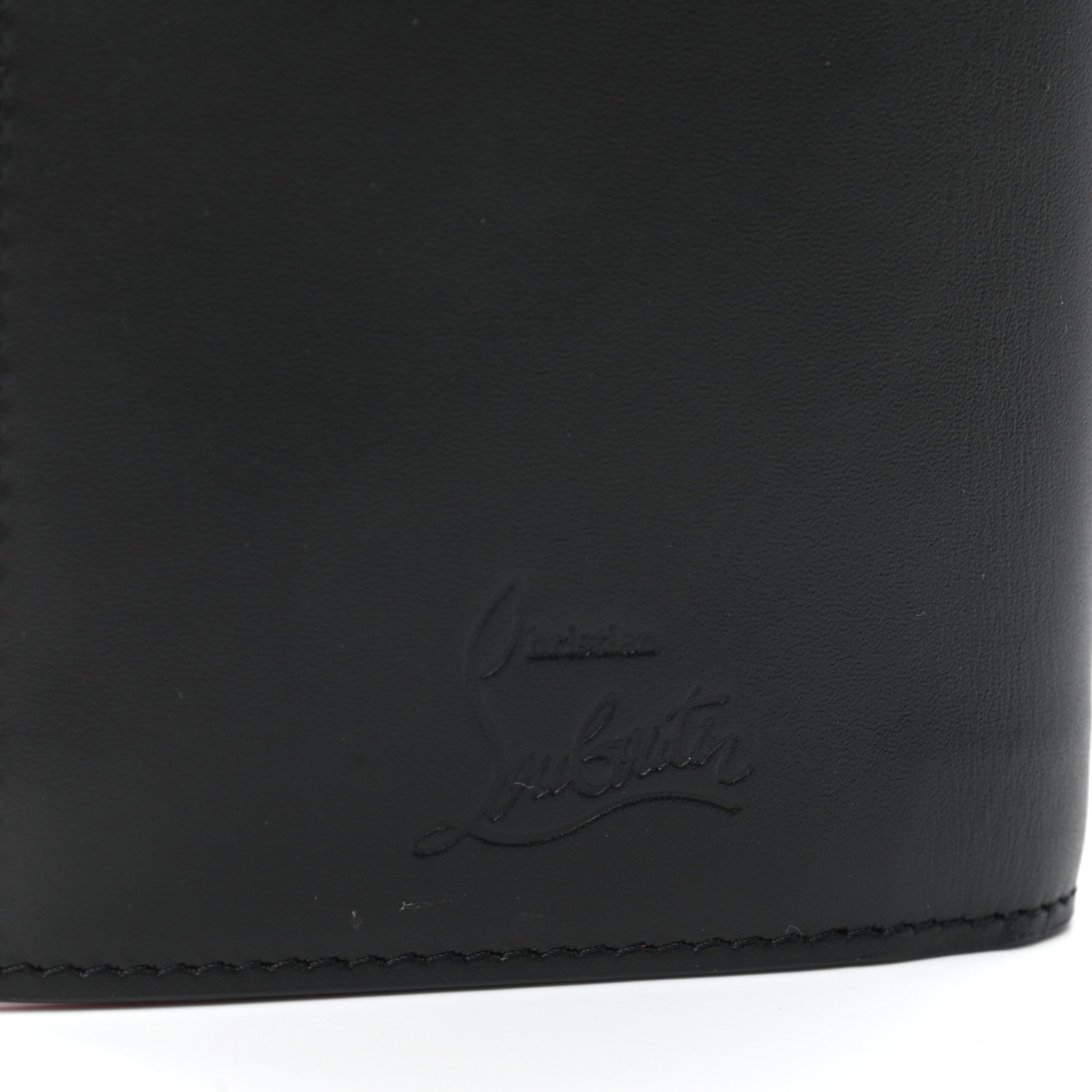 Christian Louboutin Calfskin Spiked Bi-Fold Wallet Black 7 of 8