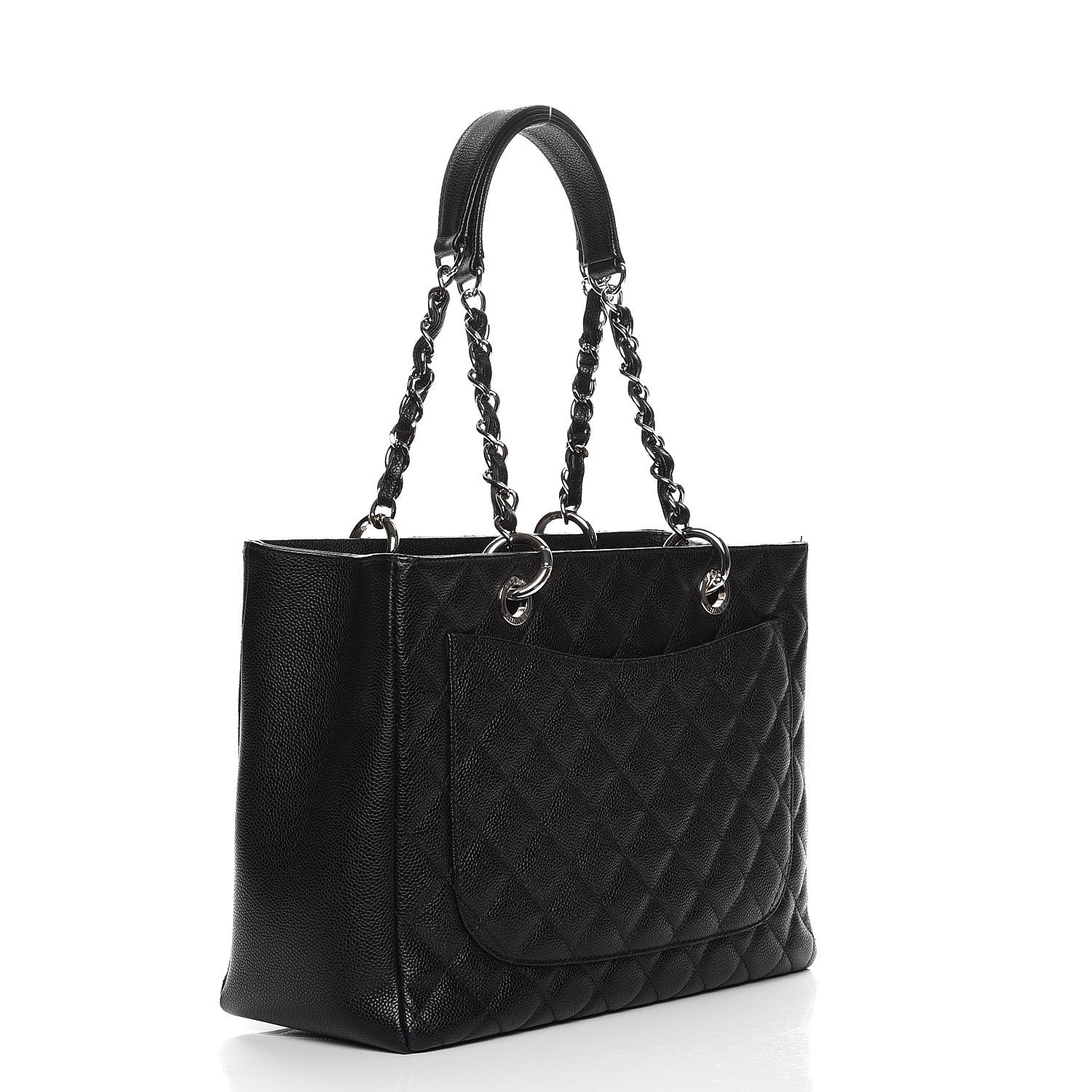 Chanel Caviar Quilted Grand Shopping Tote GST Black 3 of 12