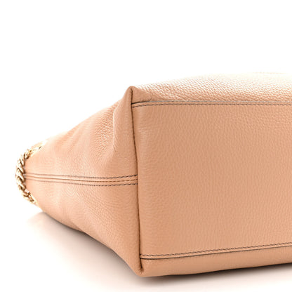Gucci Pebbled Calfskin Medium Soho Chain Shoulder Bag Camelia 9 of 11