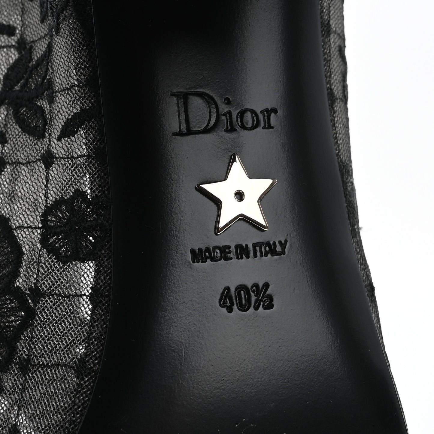 Suede Transparent Mesh Embroidered Roses Naughtily-D Heeled Lace Up Ankle Boots 40.5 Black