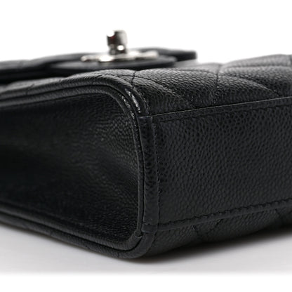 Chanel Caviar Quilted Classic Phone Holder Black 8 of 9