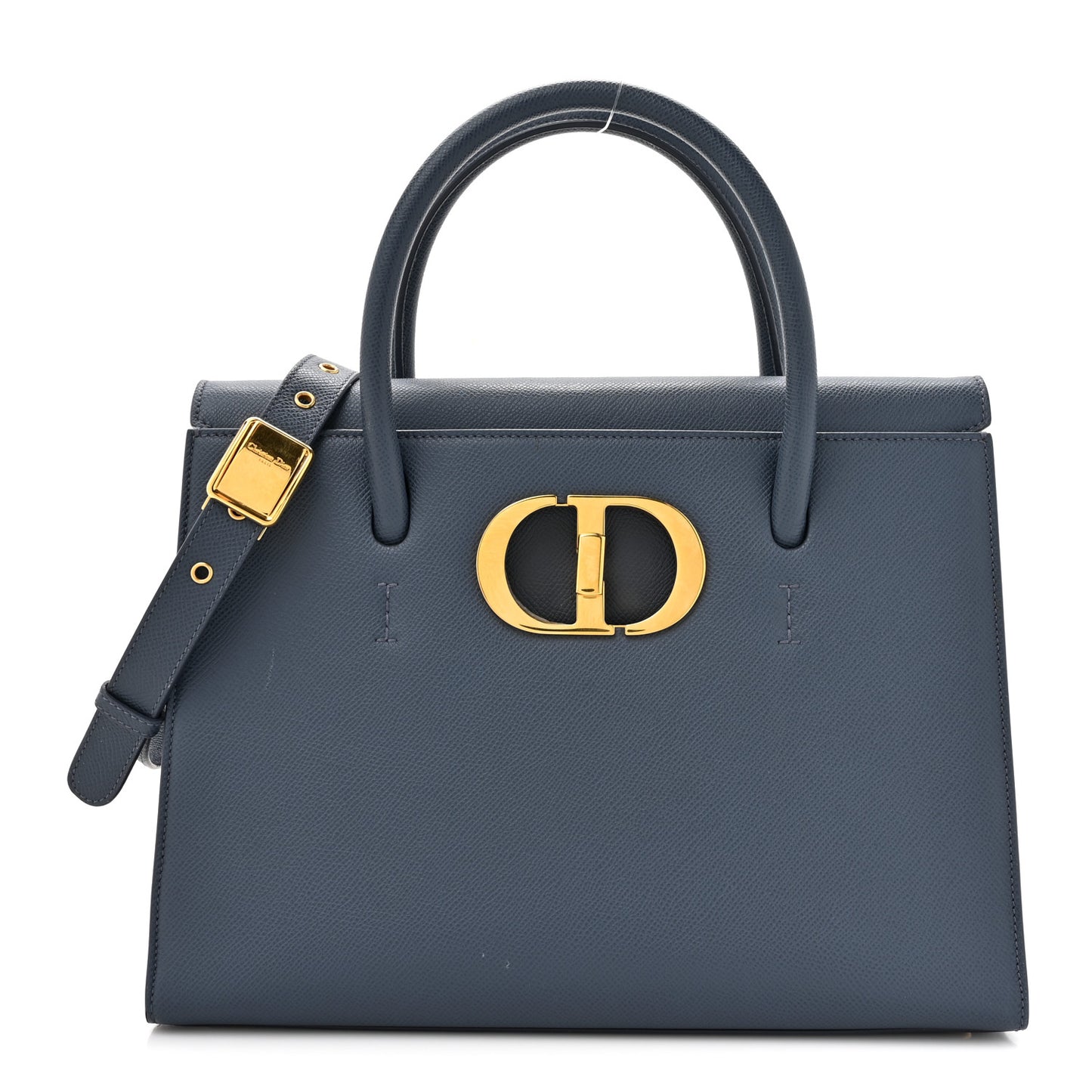 Grained Calfskin Large St. Honore Tote Blue