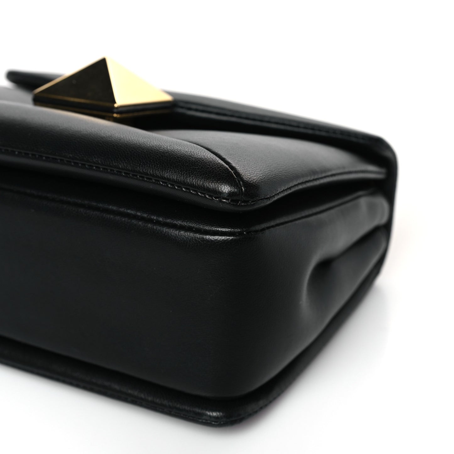 Nappa One Stud Chain Clutch Black