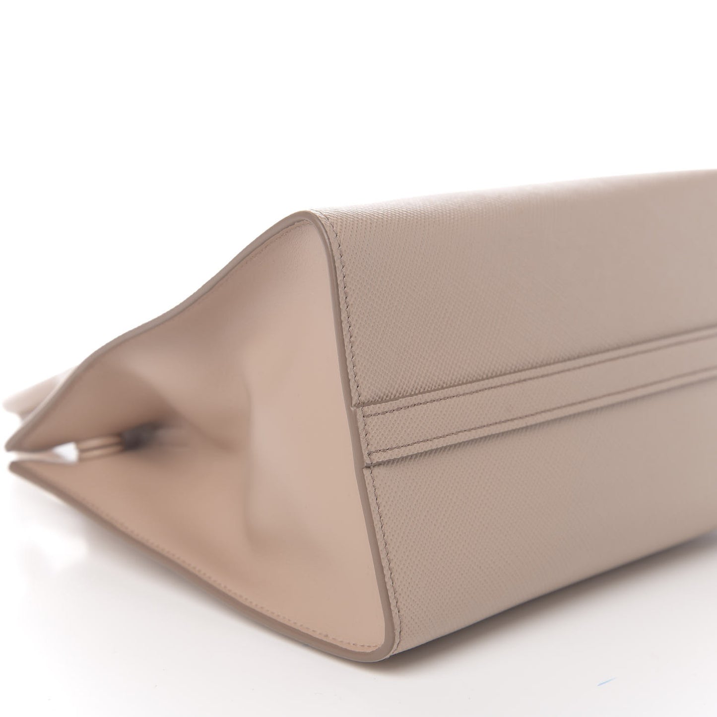 Saffiano Cuir Calfskin Small Monochrome Top Handle Tote Cipria