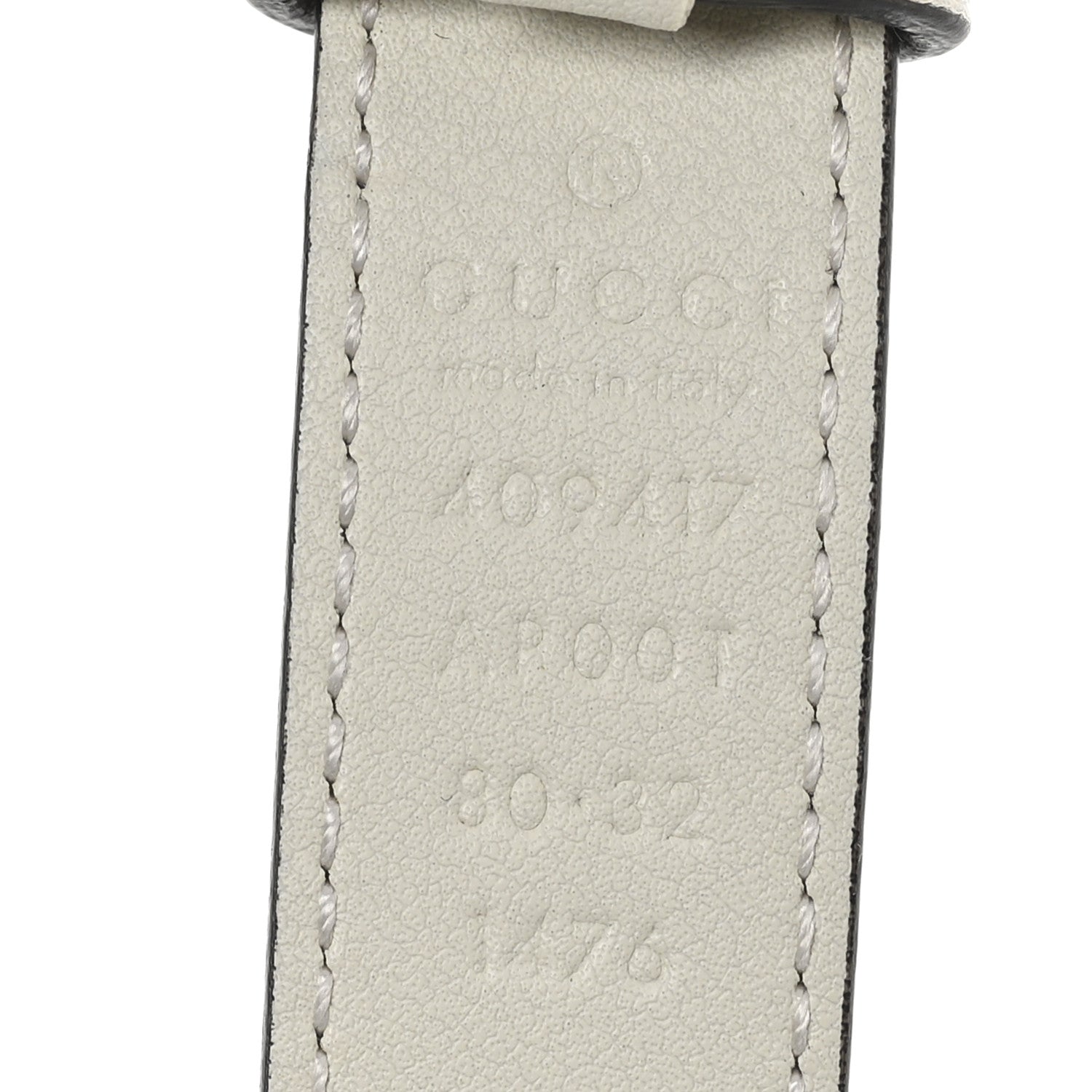 Gucci Calfskin Double G 20mm Belt 80 32 Mystic White 3 of 5