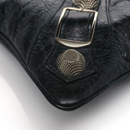 Balenciaga Chevre Giant 21 Silver Hardware Flat Handle Clutch Black 8 of 9