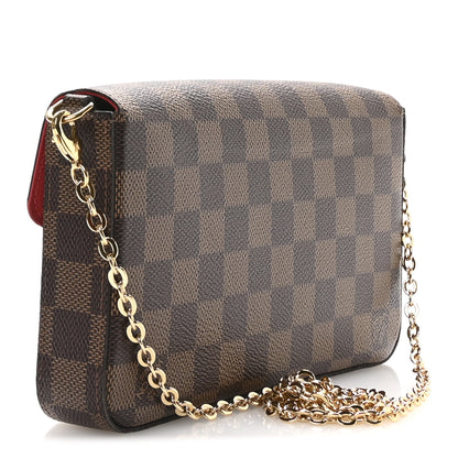 Louis Vuitton Damier Ebene Pochette Felicie Chain Wallet 4 of 11