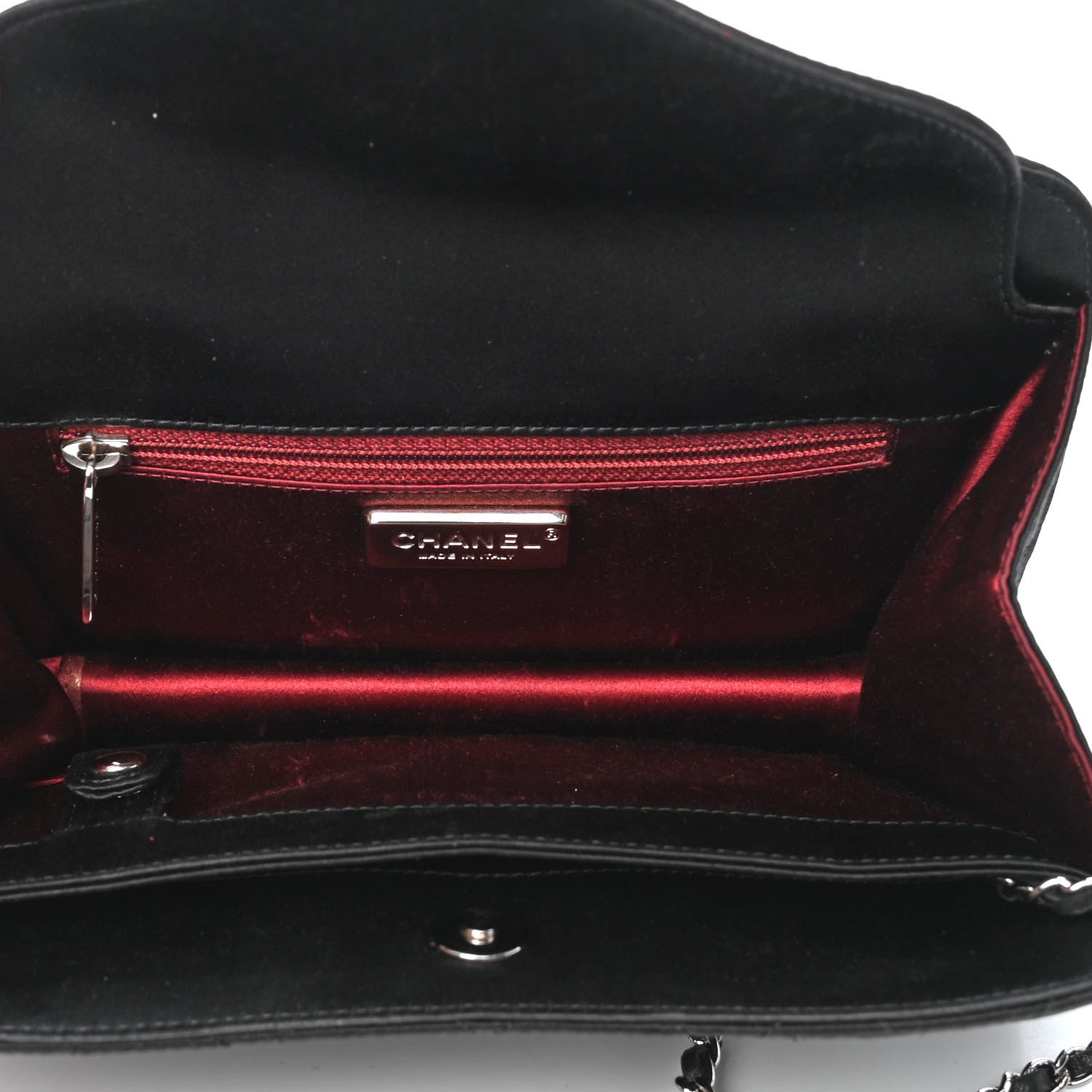 Chanel Satin Quilted Evening Bag Black 4 of 4