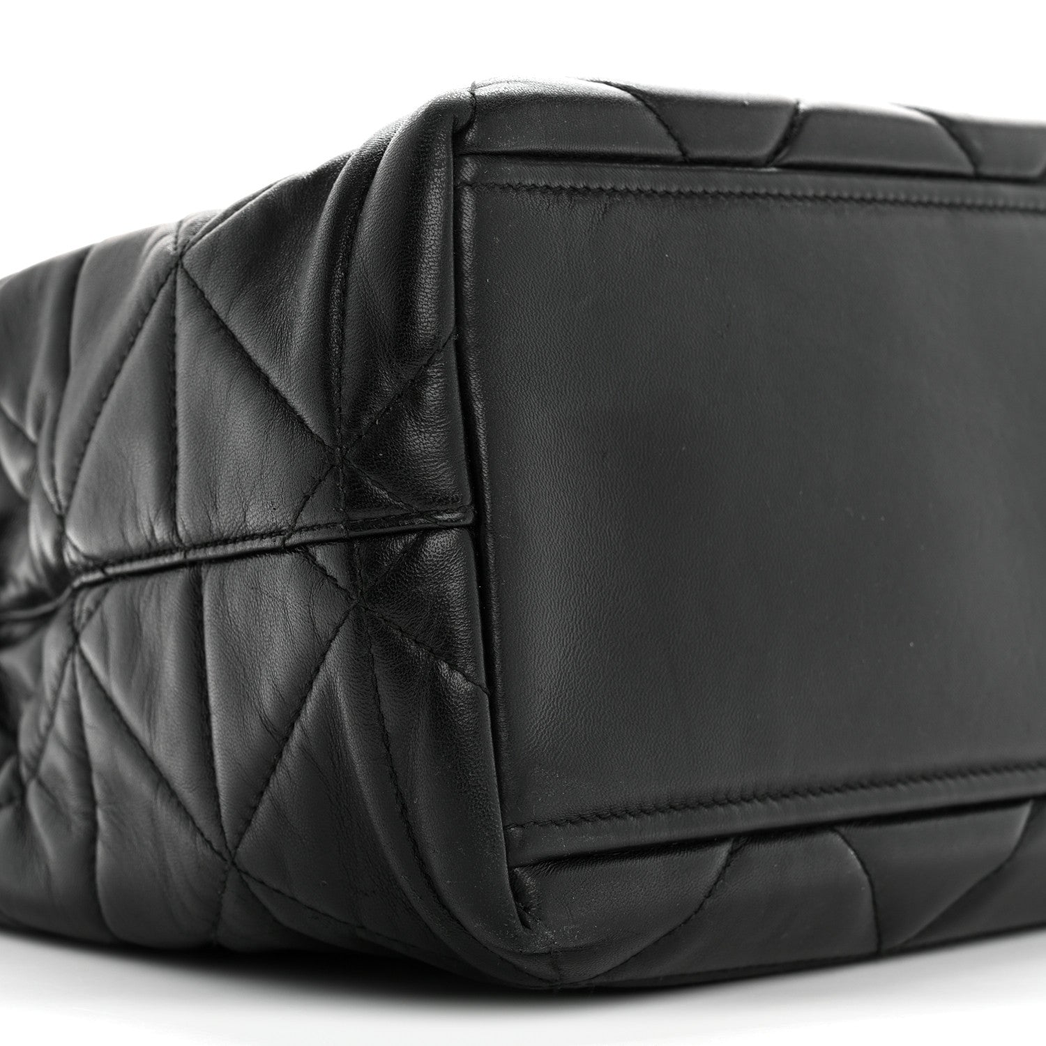 Prada Nappa Quilted Monochrome Chain Tote Bag Black 8 of 13