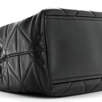 Prada Nappa Quilted Monochrome Chain Tote Bag Black 8 of 13
