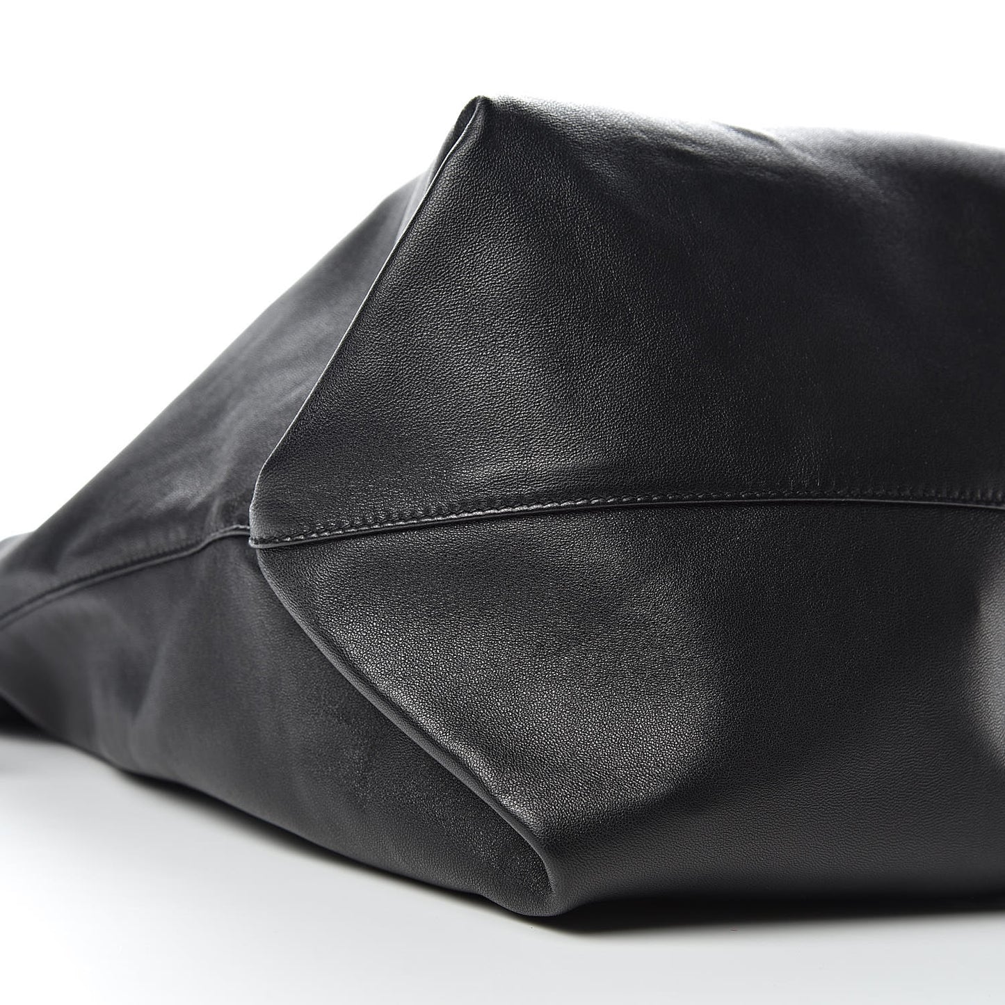 Lambskin Teddy Drawstring Bag Black