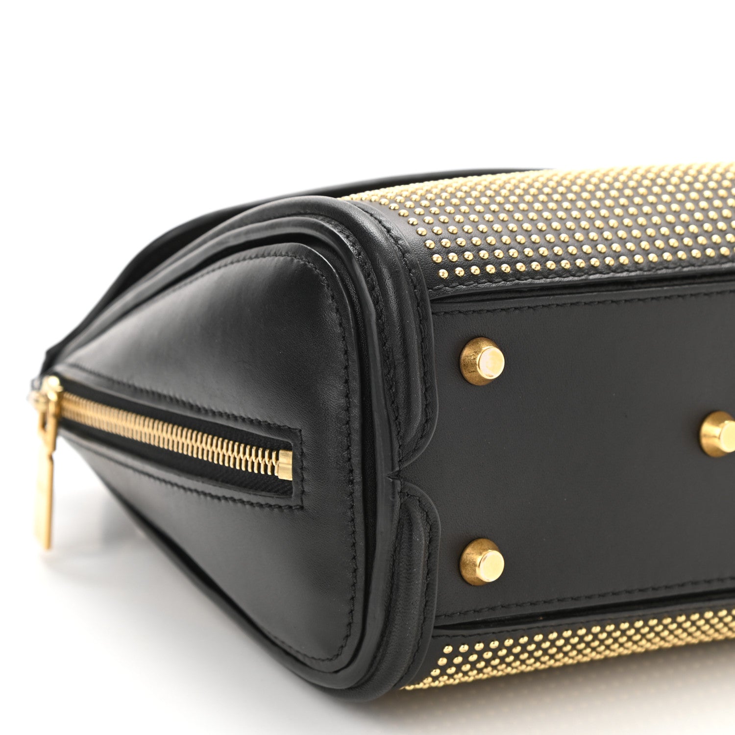 Alexander McQueen Leather Studded Mini Heroine Top Handle Bag Black 8 of 9
