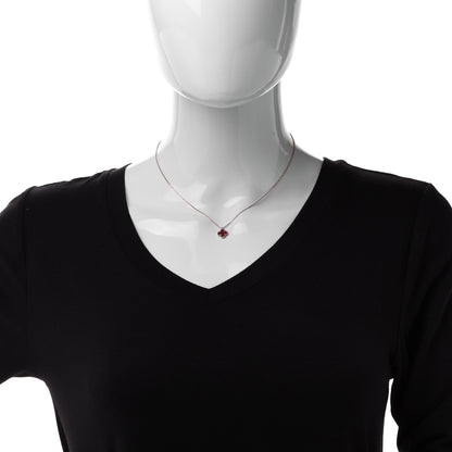 Van Cleef & Arpels 18K Rose Gold Carnelian Sweet Alhambra Pendant Necklace 2 of 7