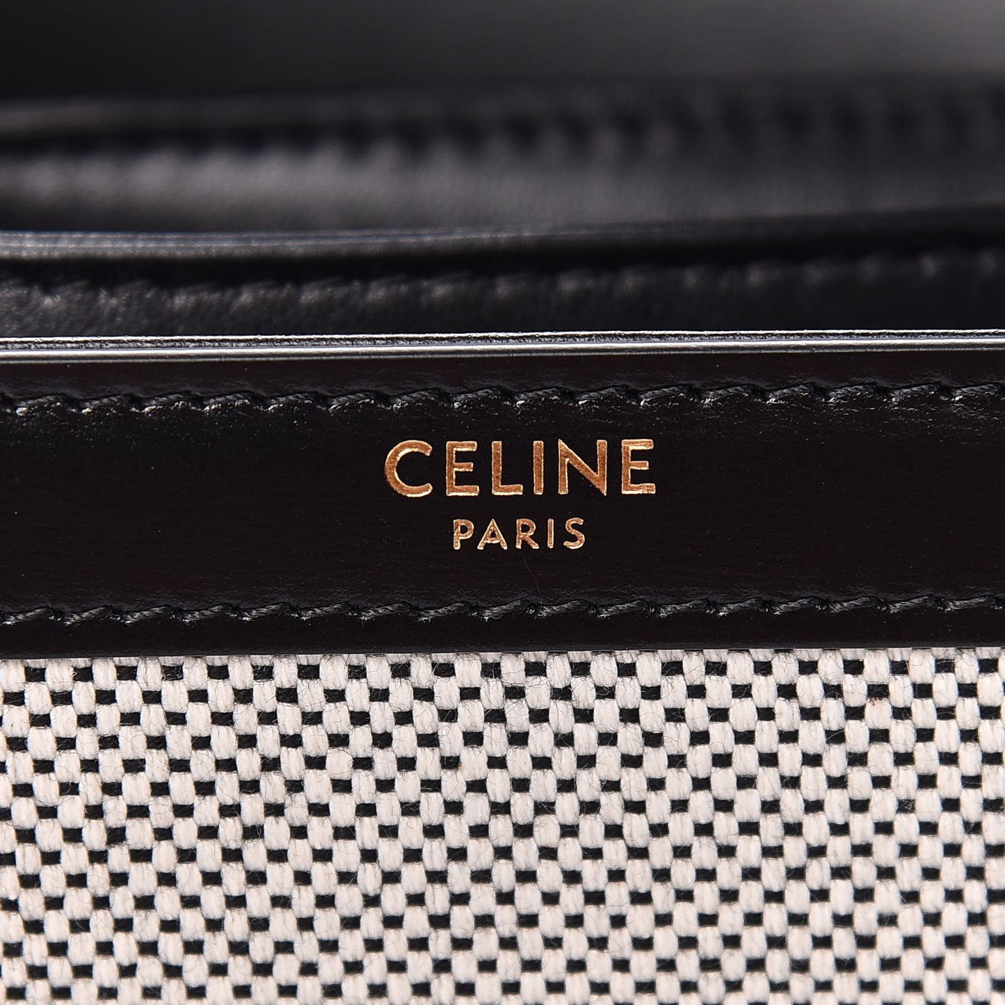 Textile Natural Calfskin Large Triomphe Black
