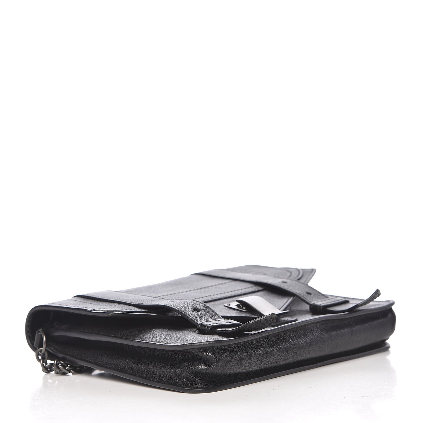 Lambskin PS1 Large Chain Wallet Black