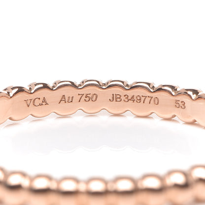 Van Cleef & Arpels 18K Rose Gold Small Perlee Ring 53 6.25 4 of 5