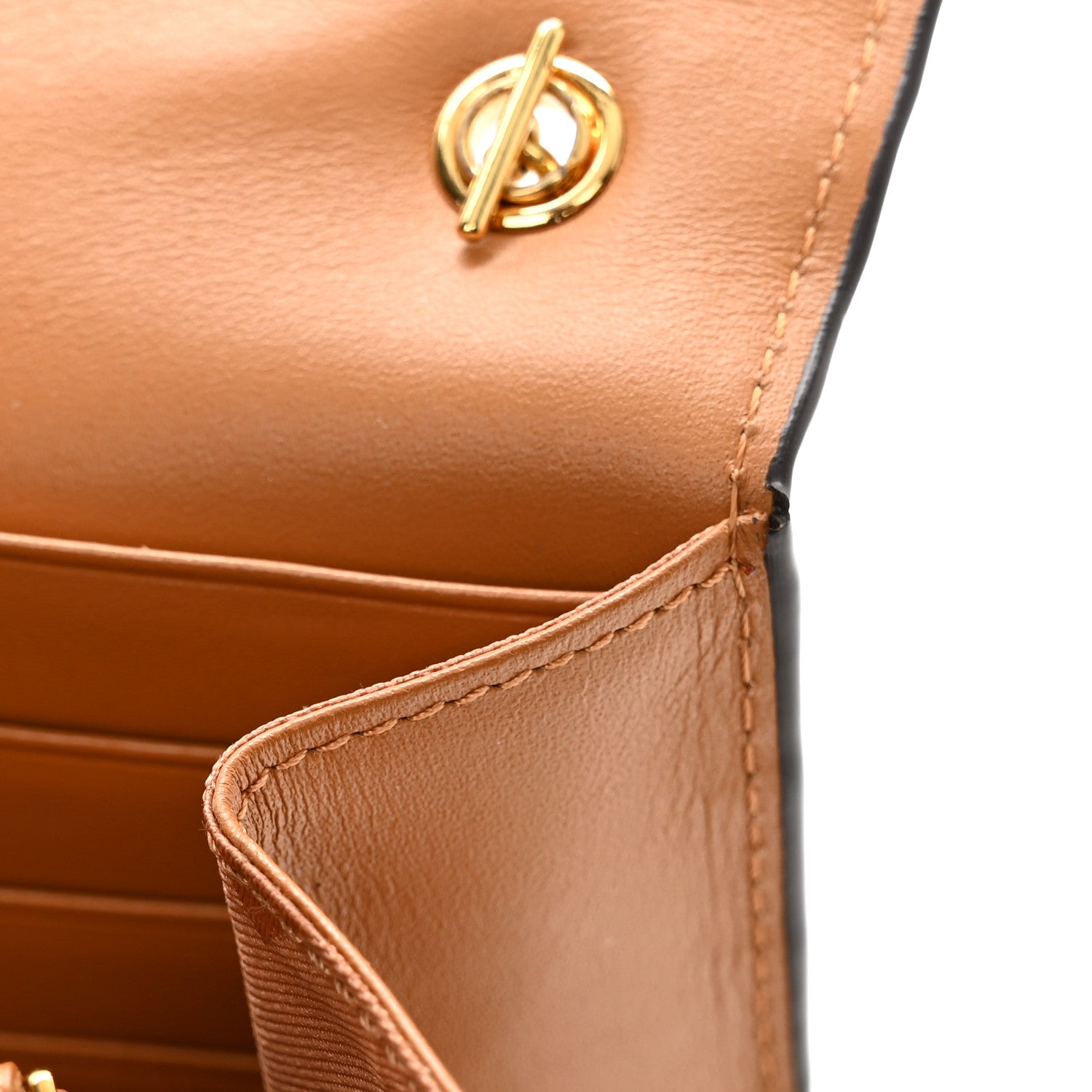 MCM Visetos Studded Chain Wallet Cognac 11 of 14