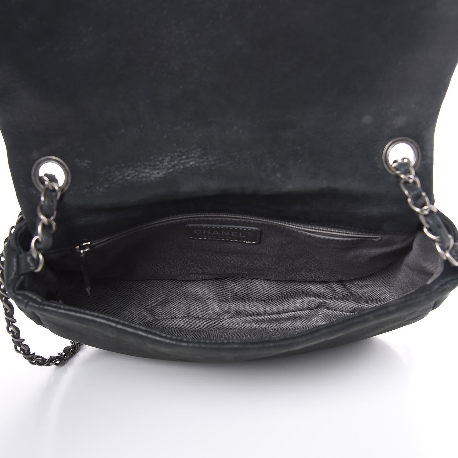 Chanel Iridescent Calfskin Glint Flap Black 5 of 15