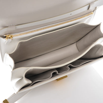 Celine Box Calfskin Medium Classic Box Flap Bag White 5 of 7