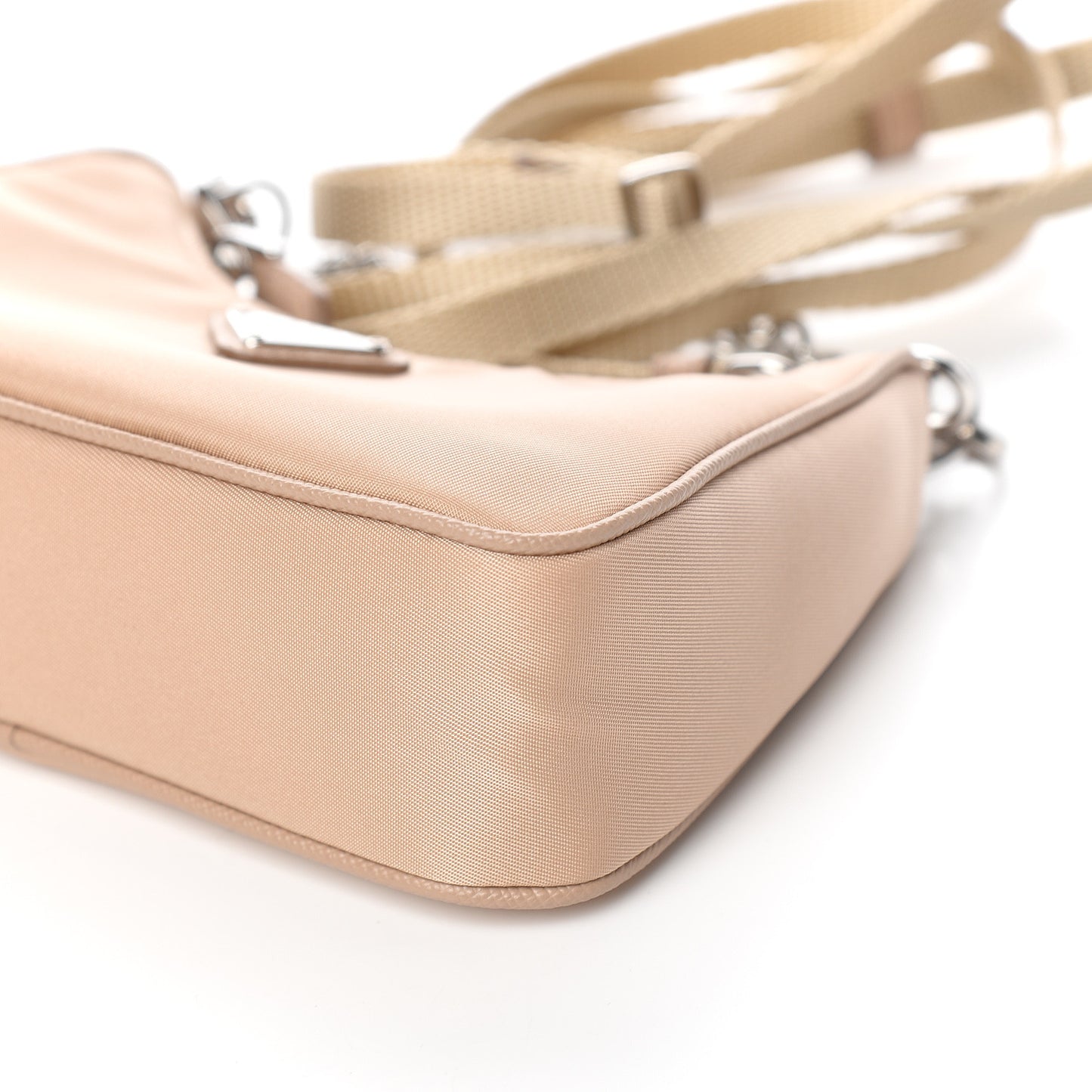 Tessuto Nylon Saffiano Mini Re-Edition 2000 Shoulder Bag Cammeo