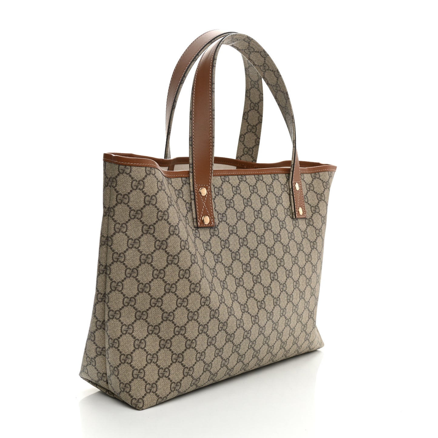 GG Plus Monogram Medium Signature Web Loop Tote Brown