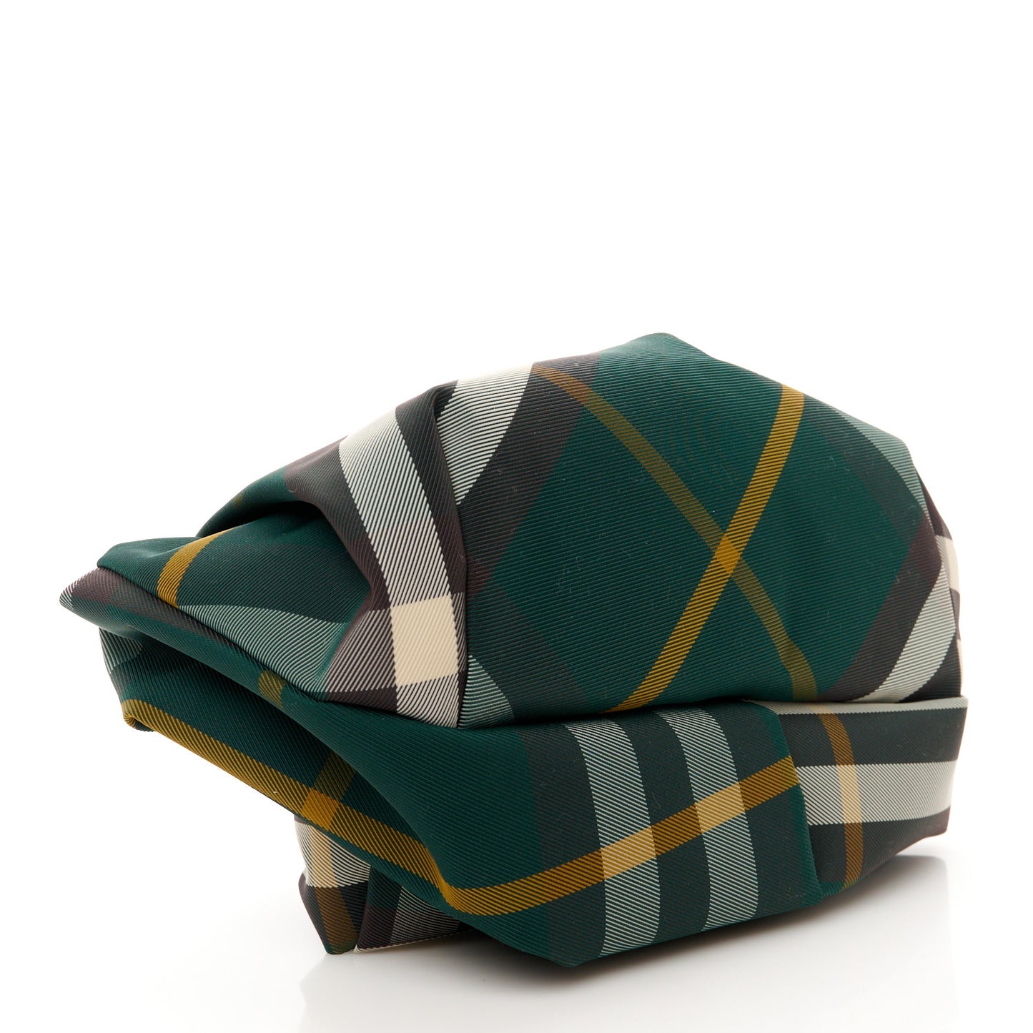Nylon Check Rose Clutch Ivy