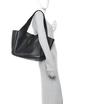 Saint Laurent Grained Deerskin Bea Tote Black 2 of 10