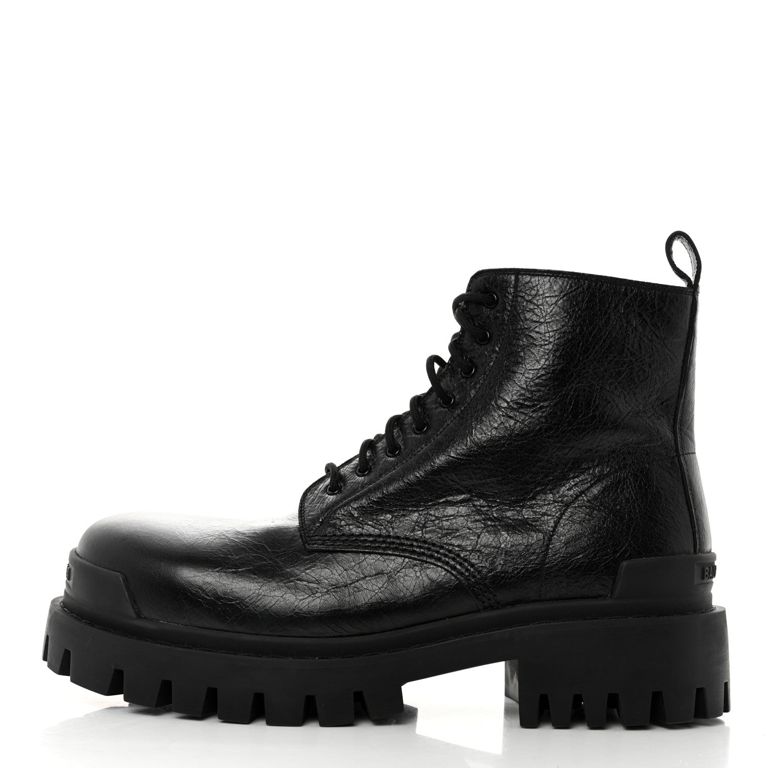Balenciaga Calfskin Mens Strike 20mm Lace Up Boots 45 Black 1 of 8