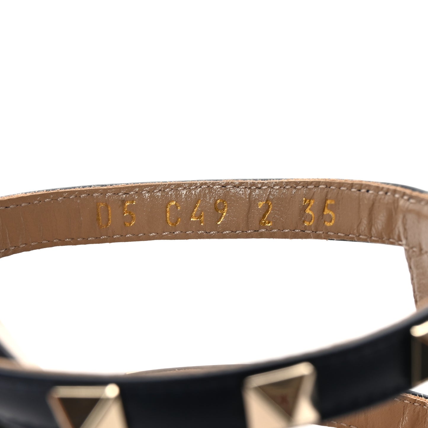 Nappa Rockstud Caged Flat Slide Sandals 35 Marine