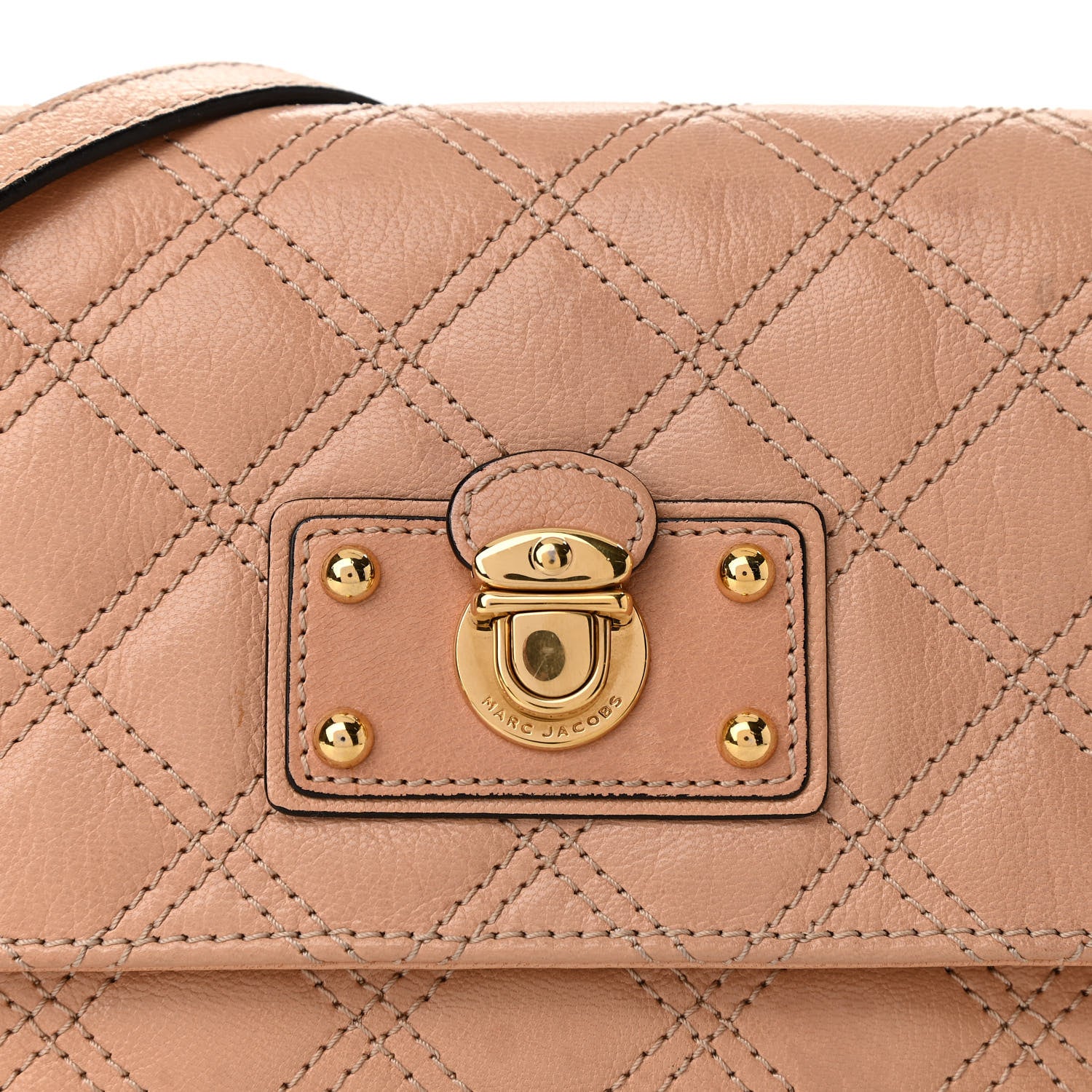 Marc Jacobs Lambskin Quilted The XL Single Flap Beige 7 of 9