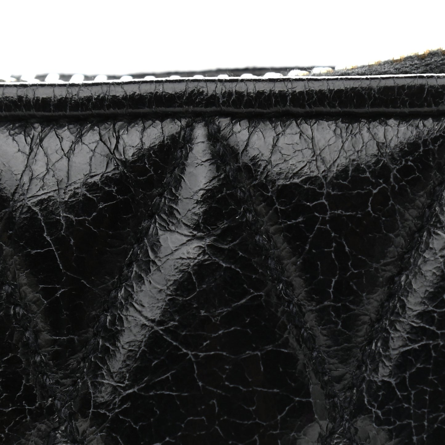 Vitello Shine Trapu Zip Crossbody Bag Black