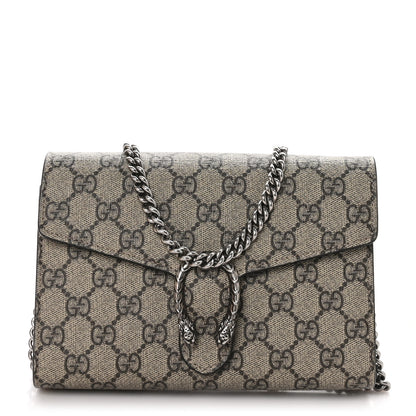 Gucci GG Supreme Monogram Mini Dionysus Chain Wallet Beige Taupe 1 of 12