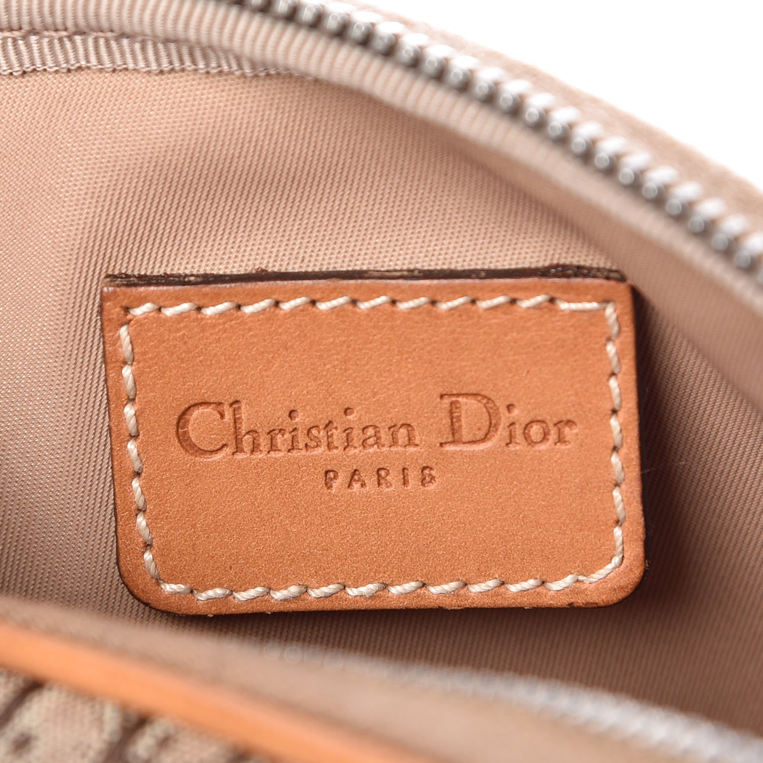 Christian Dior Monogram Cosmetic Case Tan 6 of 7