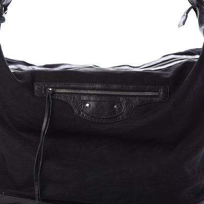Balenciaga Chevre Canvas Classic Silver Hardware Hobo Black 6 of 8
