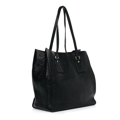Burberry Signature Grain Medium Woodbury Tote Black 3 of 10