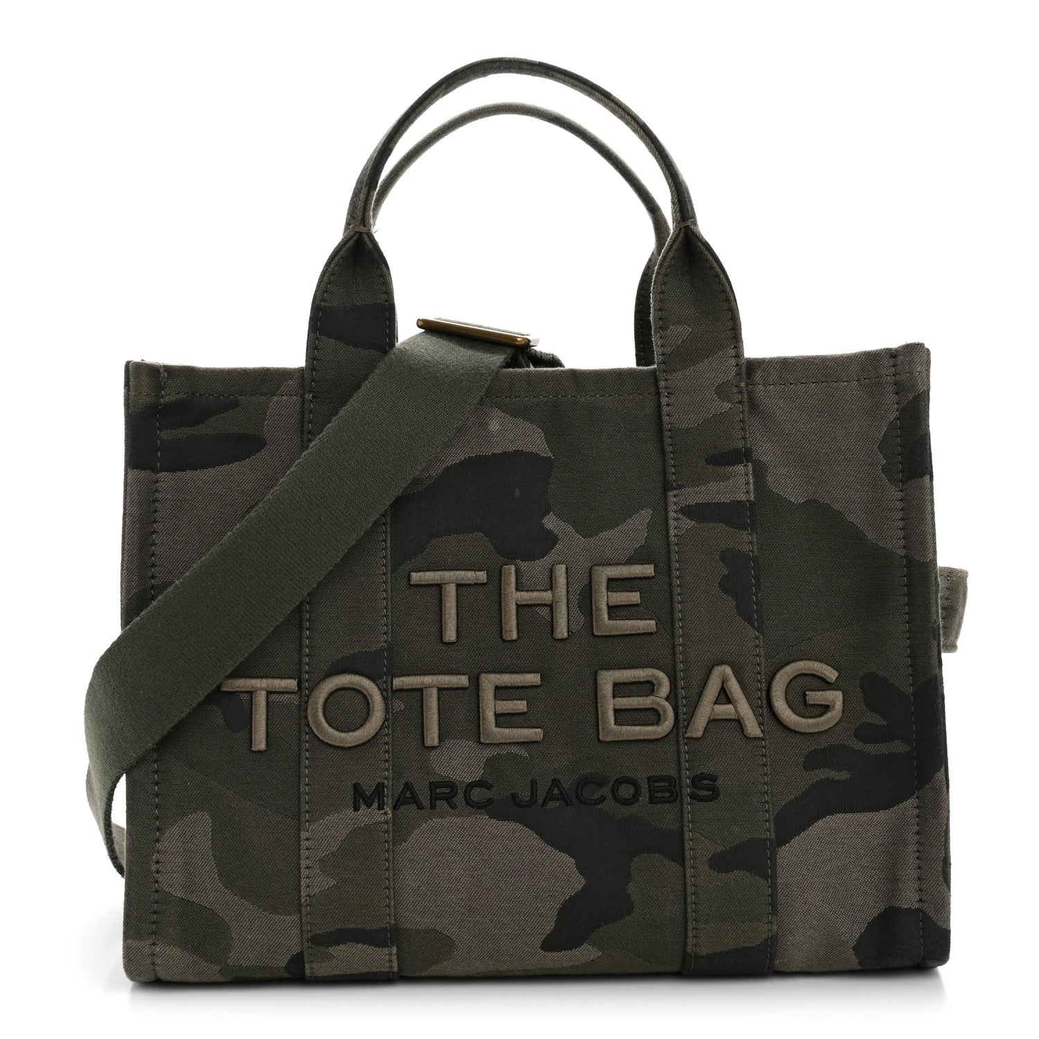 Marc Jacobs Canvas Camouflage Medium The Tote Bag Khaki 1 of 13