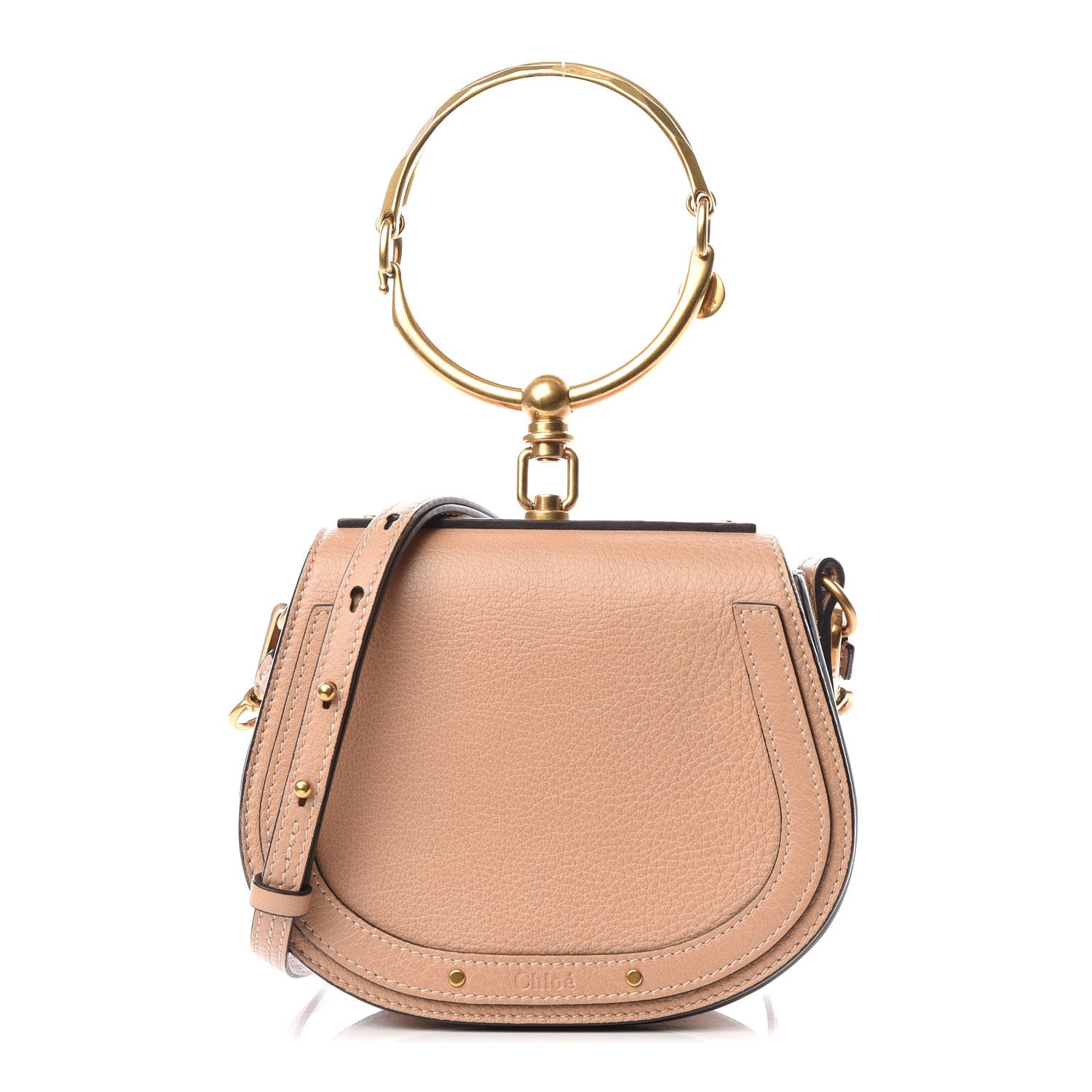 Chloe Calfskin Suede Small Nile Bracelet Bag Biscotti Beige 1 of 9