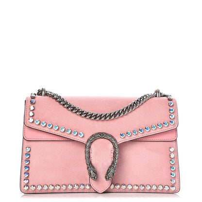 Gucci Suede Crystal Small Dionysus Shoulder Bag Peonia 1 of 8