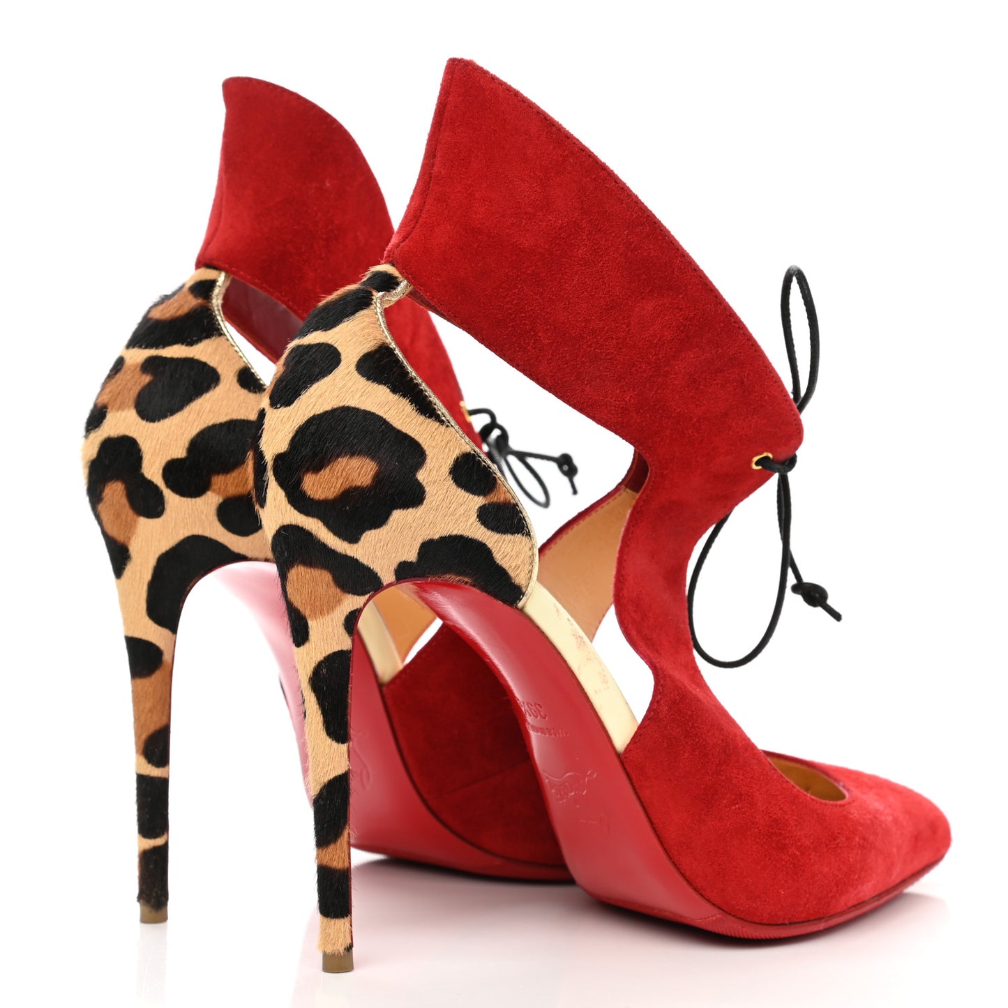 Veau Velours Pony Hair Ferme Rouge 100 Pumps 38.5 Rougissime