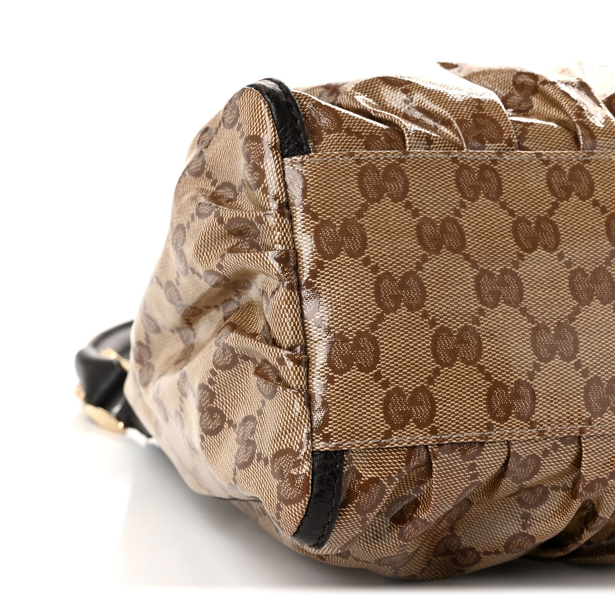 Crystal Monogram D Ring Gold Hobo Gold