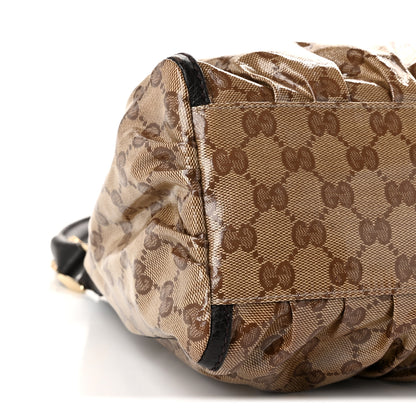 Gucci Crystal Monogram D Ring Gold Hobo Gold 9 of 10