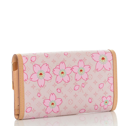Louis Vuitton Monogram Cherry Blossom Porte Tresor International Wallet Pink 3 of 6